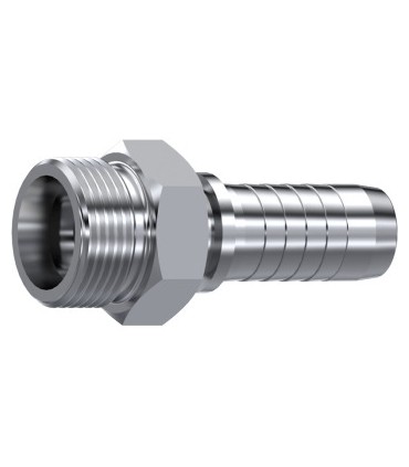 MACHO MÉTRICO CONO 24° INOX Ø 12 L M18X1.5 DN 1/4"