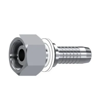HEMBRA GIRATORIA RECTA MÉTRICA CONO 24°/60° INOX Ø 18 L M26X1.5 DN 5/8"