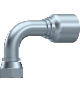 HEMBRA GIRATORIA 90° BSP UNA PIEZA CONO 60º CON JUNTA (SERIE 43)