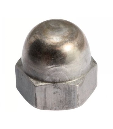 TUERCA CIEGA LATON NIQUELADAS. M-6
