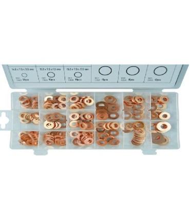 ESTUCHE ARANDANDELAS COBRE 150pcs.