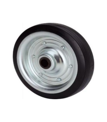 RUEDA GOMA 250x50 EJE 25 C/RODAMIENTOS