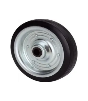 RUEDA GOMA 250x50 EJE 25 C/RODAMIENTOS