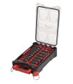 MALETA PACKOUT MILWAUKEE CON 15 VASOS IMPACTO 1/2" LARGOS