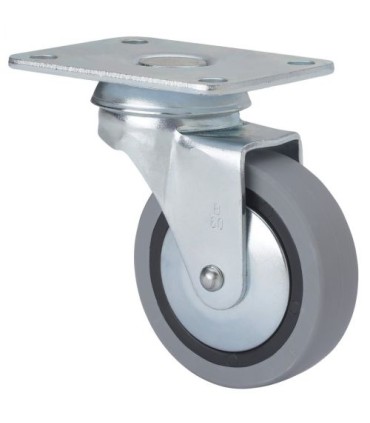 RUEDA GIRAT. 10BSR40-PGI40 GOMA GRIS ALEX 1-0216
