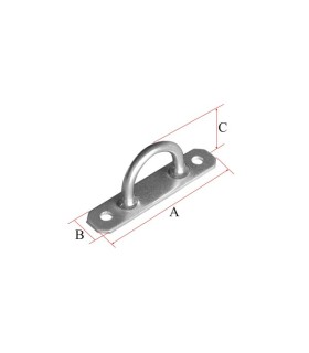 ANILLA C/PLACA FIJACION GALVANIZADA Ø5mm