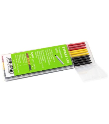 ESTUCHE 10 MINAS EXPERT-DRY ROJO+AMARILLO+GRAFITO