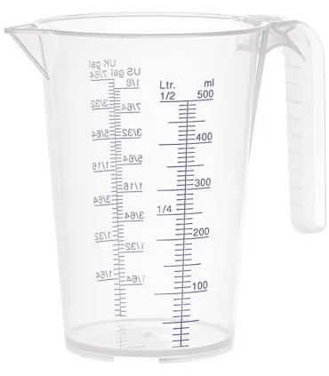 JARRA GRADUADA PLASTICO 0,50 LITROS 500ml