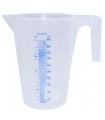 JARRA GRADUADA PLASTICO 1 litro. TRANSP.