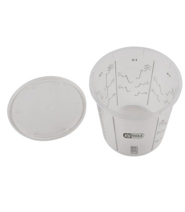 SET 25 VASOS GRADUADO 1,3L C/TAPA PARA MEZCLAS, MUESTRAS