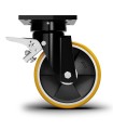 RUEDA FE+PU SOPORTE CON FRENO 200X50 1100kg GRAN CARGA