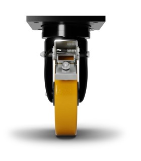 RUEDA FE+PU SOPORTE CON FRENO 200X50 1100kg GRAN CARGA