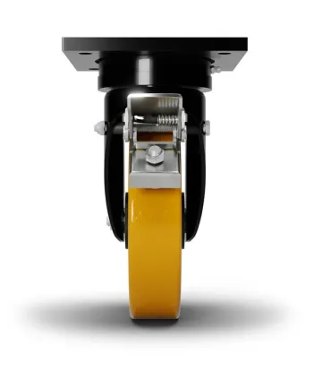 RUEDA FE+PU SOPORTE CON FRENO 200X50 1100kg GRAN CARGA