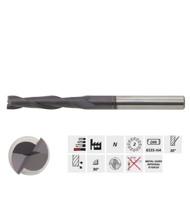 FRESA M/CILIN. 2 LABIOS 4mm EXTRALARGA M.DURO+TIALN