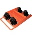 TANQUETA 1.000kg 4 RUEDAS GIRATORIAS LOCAS Ø75x46mm