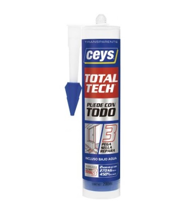 CARTUCHO ADHESIVO SELLADOR T-TECH TRANSP. 290 ml