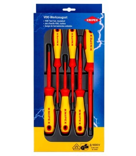 JUEGO 6 DESTORNILLADOR VDE AISLADO PLANOS Y PH KNIPEX