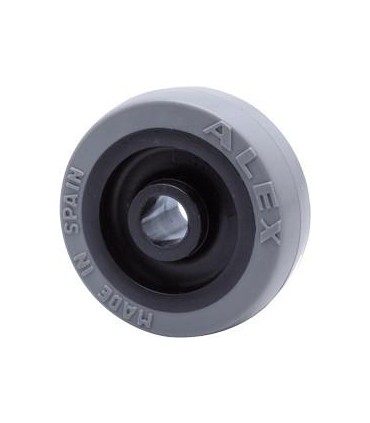 RUEDA GOMA GRIS Ø 40x16 EJE 6,50