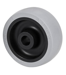 RUEDA GOMA GRIS Ø 40x16 EJE 6,50