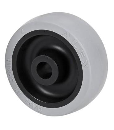 RUEDA GOMA GRIS Ø 40x16 EJE 6,50