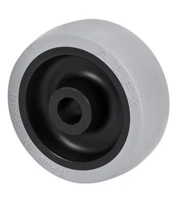 RUEDA GOMA GRIS Ø 40x16 EJE 6,50