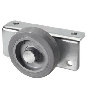 RUEDA EXPOSITOR SOPORTE LATERAL Ø50x13 GOMA 60KG