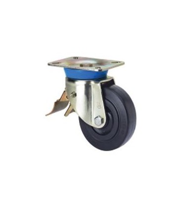 RUEDA ALEX 2-1606 LOCA C/FRENO 80mm NYLON