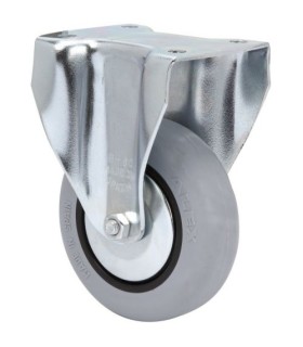 RUEDA FIJA PLETINA Ø 80 GOMA GRIS 2-2459 60Kg