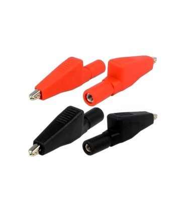 JUEGO PAR PINZAS COCODRILO PARA TESTER  (SIN CABLE)