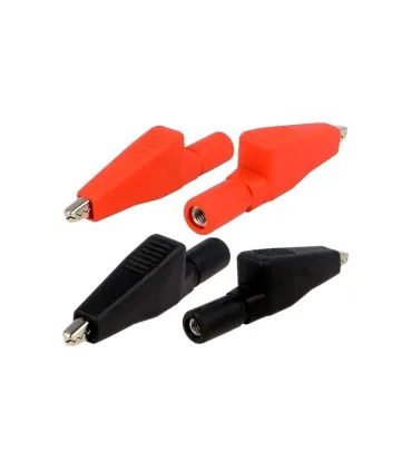 JUEGO PAR PINZAS COCODRILO PARA TESTER  (SIN CABLE)