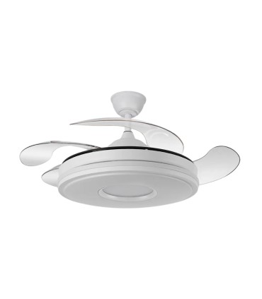 VENTILADOR TECHO LUZ+ ASPAS DESPLEGABLES 49-108cm