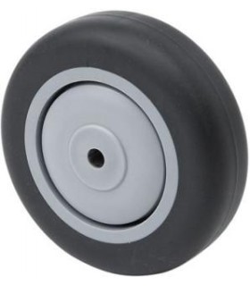 RUEDA SUELTA GOMA GRIS D.80x25mm BUJE PLAST. C/RDTO.