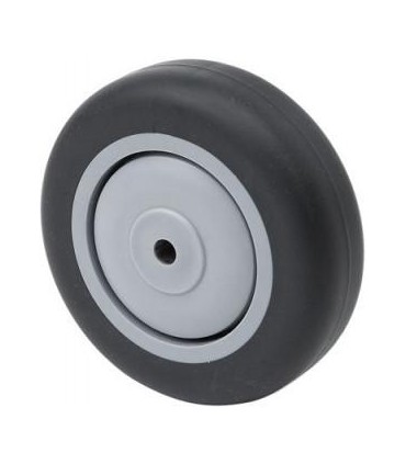 RUEDA SUELTA GOMA GRIS D.80x25mm BUJE PLAST. C/RDTO.