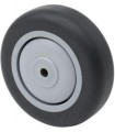 RUEDA SUELTA GOMA GRIS D.80x25mm BUJE PLAST. C/RDTO.