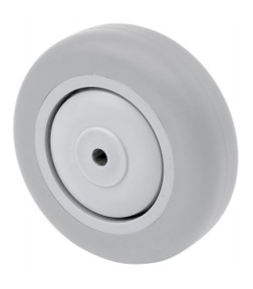 RUEDA SUELTA GOMA GRIS D.80x25mm BUJE PLAST. C/RDTO.