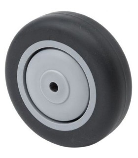 RUEDA SUELTA GOMA GRIS D.80x25mm BUJE PLAST. C/RDTO.