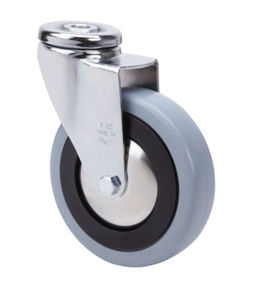 RUEDA GIRATORIA S/FRENO GOMA GRIS 80X32X12 2-1425