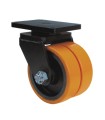 RUEDA DOBLE POLIU GIRAT. D.250mm 10HLR250-HUB-D