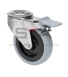Rueda ALEX Giratoria 2-2353 - 20ZVLIFD80-PGAN INOX Freno