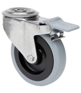 Rueda ALEX Giratoria 2-2353 - 20ZVLIFD80-PGAN INOX Freno