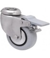 RUEDA PGI INOX LOCA+FRENO Ø80 G.GRIS 2-3047 60Kg