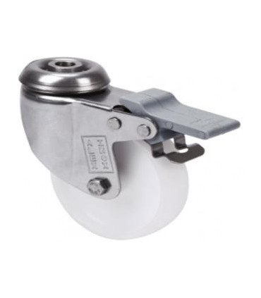 RUEDA PGI INOX LOCA+FRENO Ø80 NYLON 2-3067 70Kg