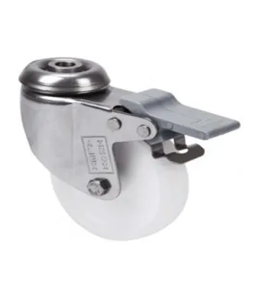 RUEDA PGI INOX LOCA+FRENO Ø80 NYLON 2-3067 70Kg