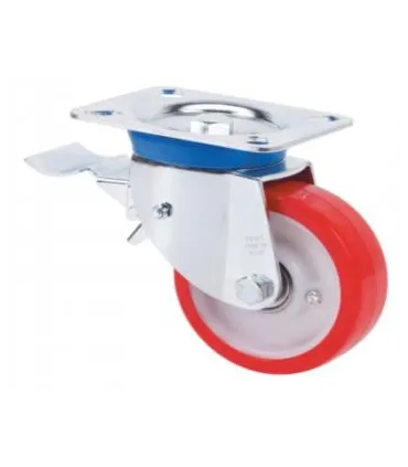 RUEDA ALEX LOCA FRENO NYLON+ BANDA POLIUR Ø200X50 600 KG
