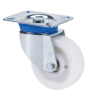 RUEDA GIRAT. NYLON BLANCO 125mm ALEX 2-1801 600kg