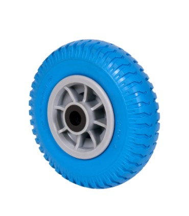 RUEDA IMPINCHABLE AZUL Ø260 EJE LISO Ø 20