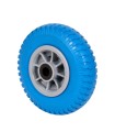 RUEDA IMPINCHABLE AZUL Ø260 EJE LISO Ø 20