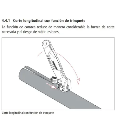 PELACABLE CUCHILLO KNIPEX PROFUNDIDAD CORTE  7mm