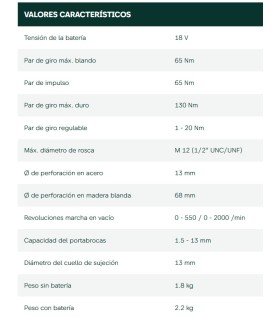 ROSCADORA ATORNILLADOR BAT METABO GB18LTXBLQ ***solo maquina