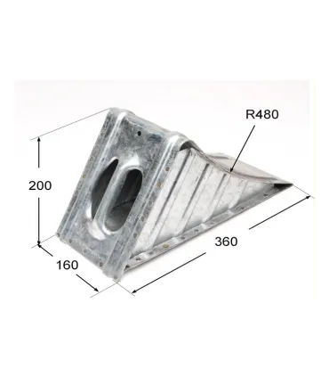CALZO CAMION GALVANIZADO 380x155x240MM Con SOPORTE